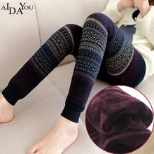 Korean Fashion Clothing Leggings Slim Warm Fleece Pants Vintage Japanese Style print Elastic Trousers ouc2557 new print women golf pants lady long trousers with fleece autumn sports pants for korean style slim elastic pants xs xxl winter
