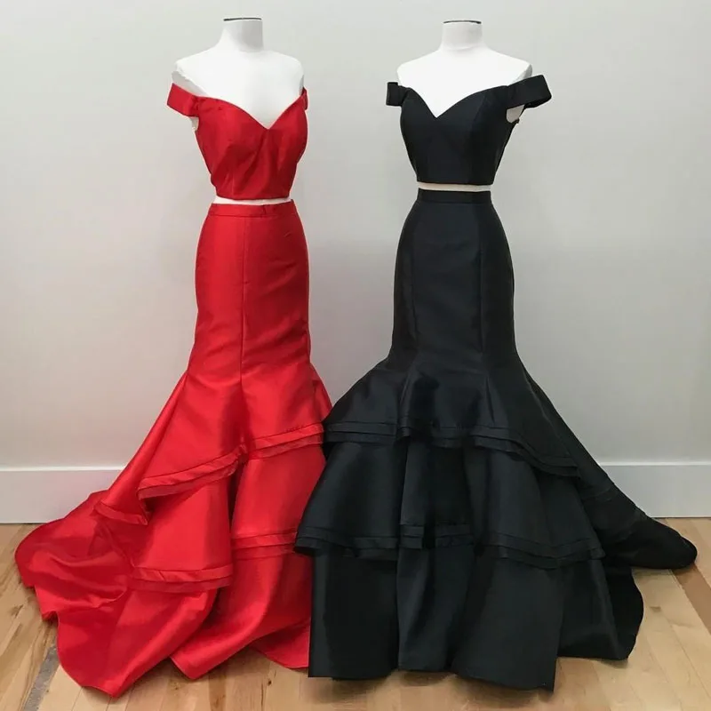 

Fashion Mermaid Long Skirt for Women High Waist Full Length Ruffles Tiered Sweep Train Maxi Skirt Popular Prom Party Gown NO TOP
