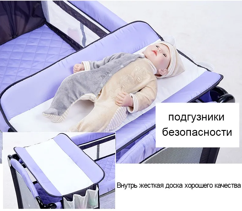 Coolbaby детская кровать с забором детская кроватка высокого качества складная легко носить с собой