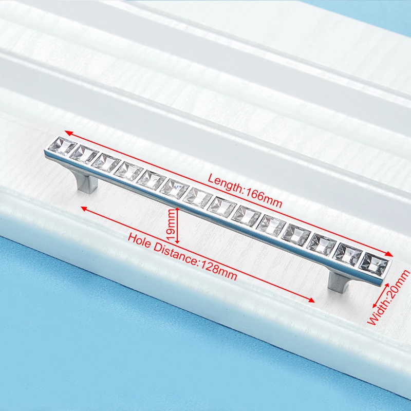 NAIERDI Хрустальные стеклянные ручки для шкафа серебряные Хрустальные Ручки для выдвижных ящиков кухонное оборудование для обработки мебели