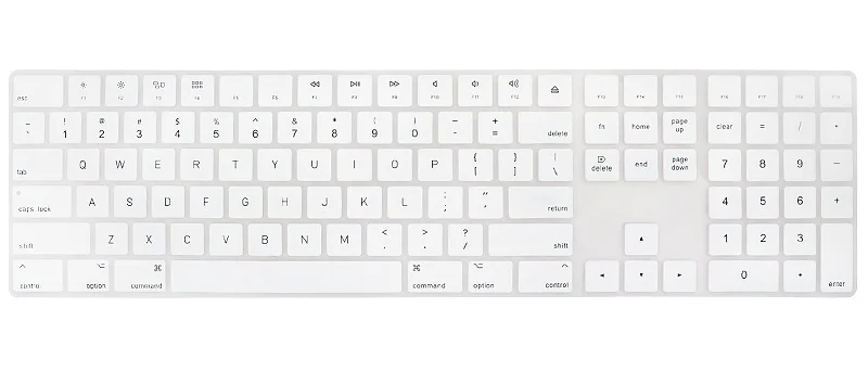 Solque Silicone US English Magic Keyboard Cover for Apple iMac Magic Bluetooth Keyboard PC Computer Skin Protector