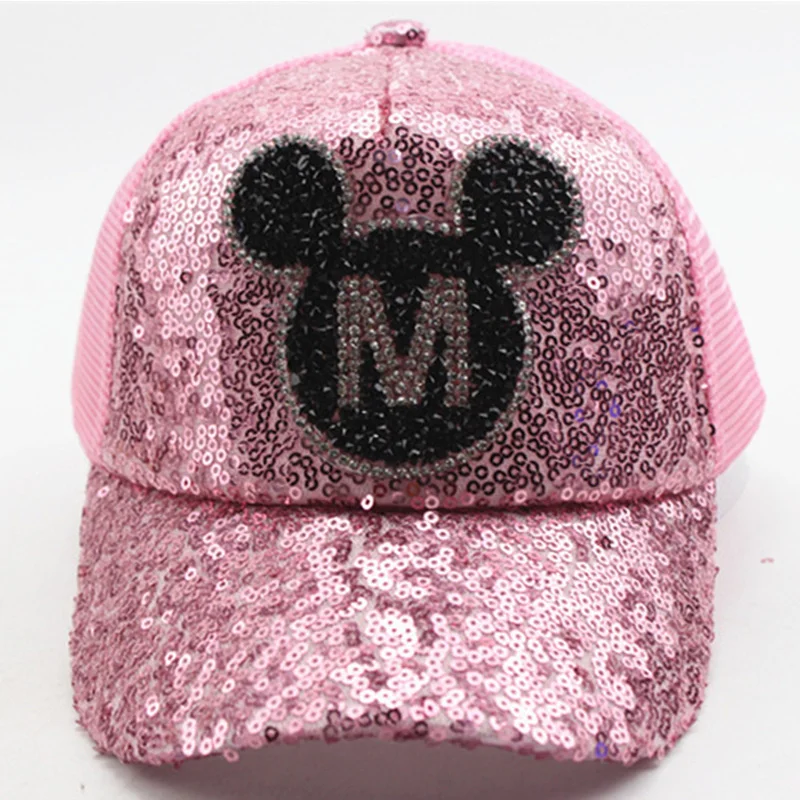 

Kids Cartoon Cute Baseball Caps Sequins Meshy Ventilate Baseball Hat For Children Boy Girl Outdoor Adumbral Adjustable Caps