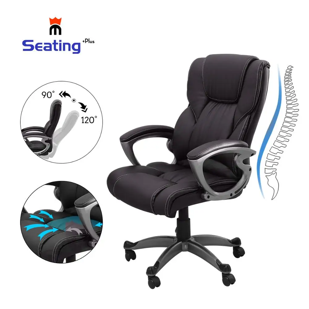 Seatingplus High Back Home Office Chair Leather Computer Modern Ergonomic Adjustable Seat With Comfortable huismerk kopen in de aanbieding