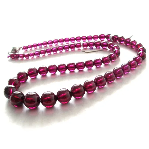 

Titanium natural crystal - beauty garnet necklace rose garnet necklace tower chain gem