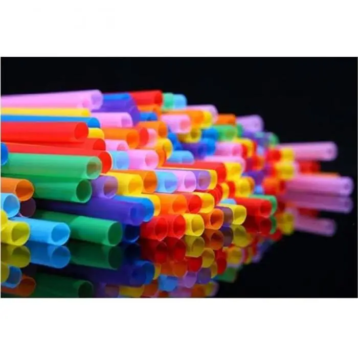 100 шт одноразовые соломинки гибкий пластиковый изгиб смешанных цветов красочный одноразовый питьевой набор соломинок для вечеринок