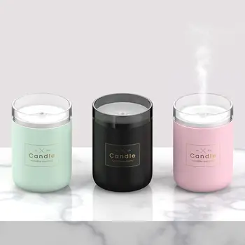 

280ML Candlestick Night Light USB Humidifier Air Humidifier LED Candle Ultrasonic Cool Mist Essential Oil Diffuser USB Aroma Lam