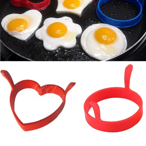 

Creative Round Heart Kitchen Silicone Egg Fry Frier Poach Mould Tool Egg Ring Silicone Drop Shipping