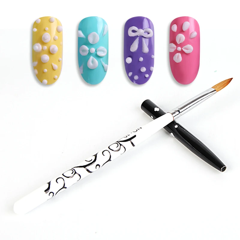 

5 Sizes Detachable Nail Art Acrylic Kolinsky Sable Brush Drawing Pen for Nail Painting Nail Art Tool