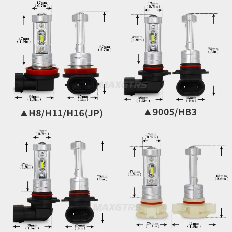 MAXGTRS 2x Автомобильный светодиодный светильник H8 H11 9005 HB3 9006 HB4 H16 светодиодный чип CSP лампы DRL автомобильные лампы дневные ходовые огни противотуманные фары