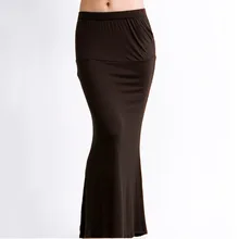 Новинка, Женская Сексуальная Повседневная однотонная кофейная Женская юбка с высокой талией, облегающая, до колена, вечерние, длинная, элегантная юбка, 19March19