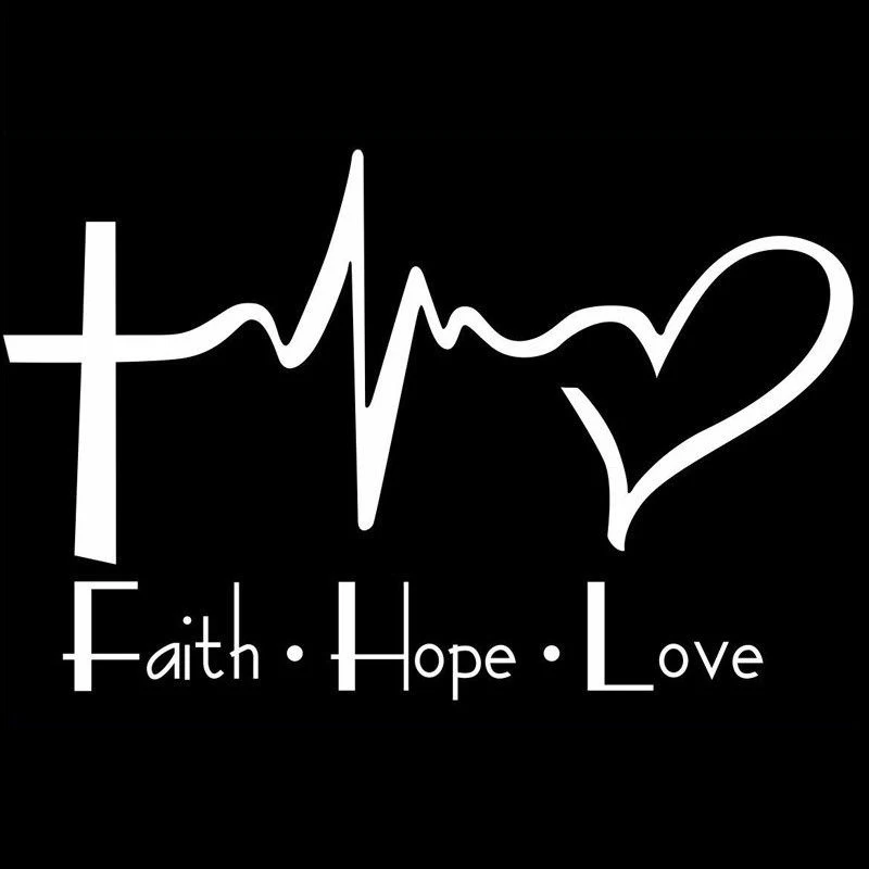 Faith Hope Love Decal Sticker For Laptop Car Motorcycle SUVs Bumper Car Window