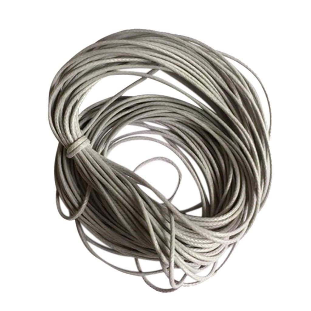 2 Piece 10 Meters Waxed Nylon String Rope for DIY Necklace Bracelet 1mm Grey Blue