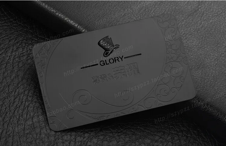 Cartões de Visita Metálicos de Valisere Vip do Cartão de Visita do Metal de Luxo Pretos Pces Muito Cartões Dobro-lado No.3068 100 4 Material escolar e de escritório
