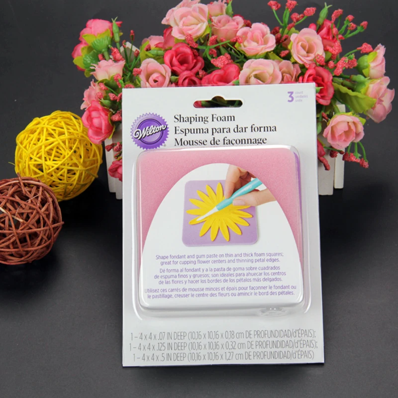 Wilton Fondant Shaping Foam 3 шт. коврик из пенопласта губчатая резинка украшение торта Модель