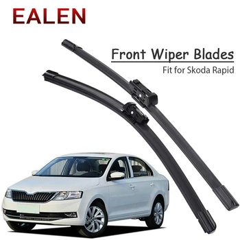 

EALEN For Skoda Rapid 2017 2016 15 14 13 2012 Original replace Accessories 1Set Rubber Car Front Wiper Blade Kit
