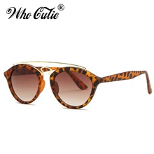 WHO CUTIE 2018, gafas de sol Gatsby de concha de tortuga, gafas de sol para mujer, diseñador de marca de alta calidad, Retro, Vintage, redondas, 90s, gafas de sol, tonos 92