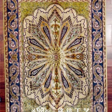 3'x4. 5' ручная переплетение мусульманский молитвенный коврик шелковый ковер Турция Дизайн Шелковый ковер с восточным рисунком пол
