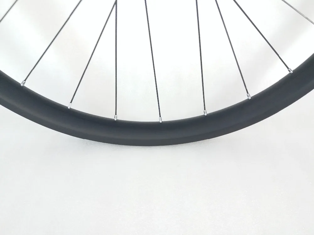 Flash Deal 29er MTB AM ENDURO 35mm tubeless carbon front wheel asymmetric TL ready 24 28 32 Holes UD 3K matte glossy 15mm thru aero spokes 6