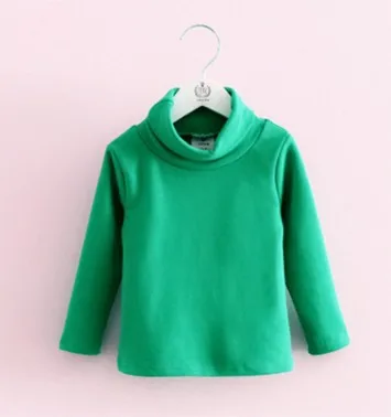 Осенне-зимний детский свитер с высоким воротником 10 однотонных цветов, свитер для девочек пуловер для мальчиков и девочек Базовая рубашка для детей от 2 до 10 лет