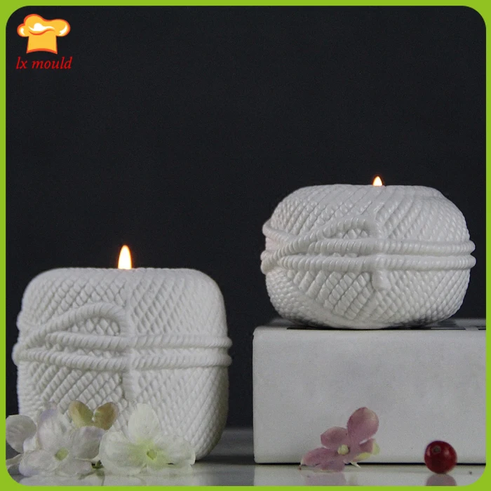 Download 2018 new Nordic household imitation cloth candle silicone mold mini diy soap mold plaster ...