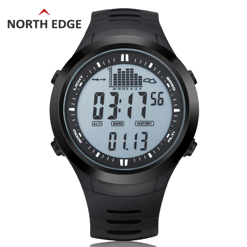 NORTHEDGE Men Digital watches outdoor watch clock Fishing weather