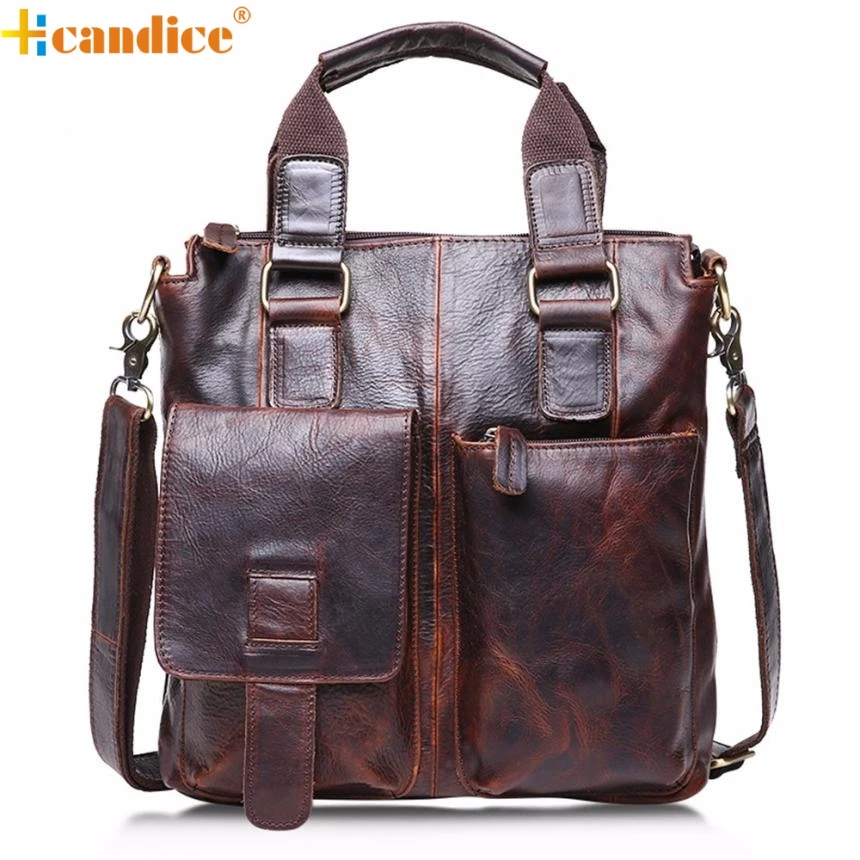 

Hcandice Vintage Buffalo Leather Messenger Satchel Laptop Briefcase Men's Bag Crazy Best Gift Wholesale Jan30