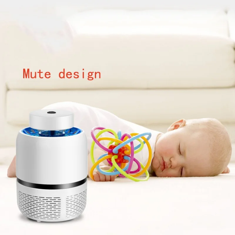 USB Powered LED Light Photocatalyst Electric Mosquito Killer Lamp Chemical-Free No Radiation Indoor Bug Zapper