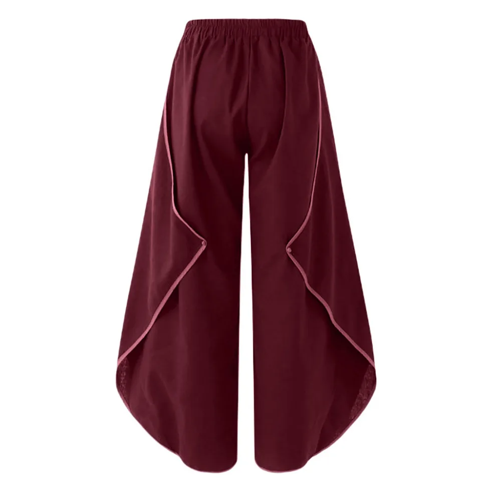 

Elastic Waist Solid Women Pants Pleated Cotton Linen Trousers Women Plus Size Loose Harem Pants