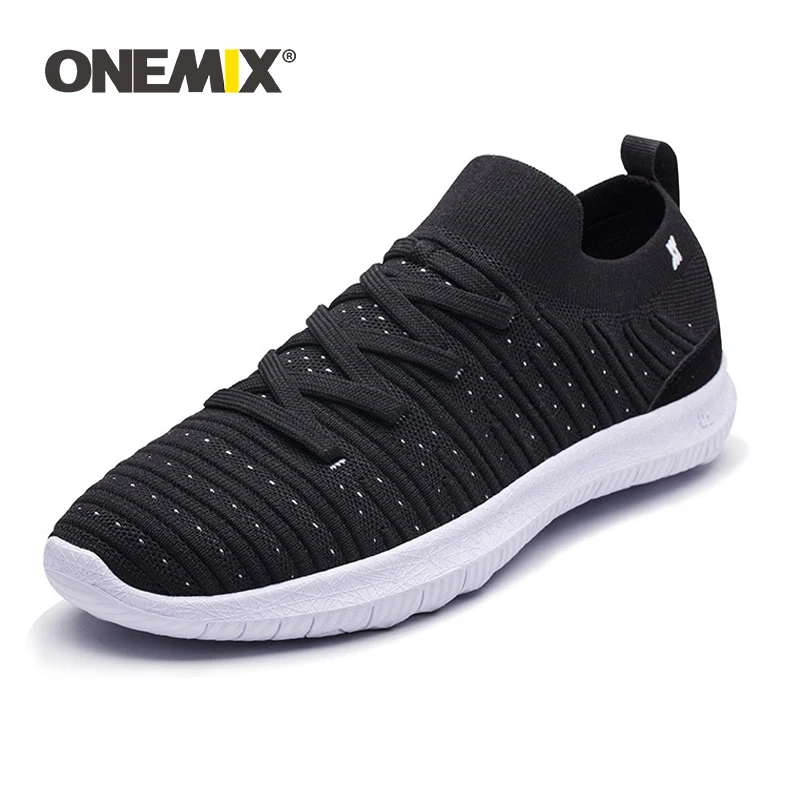 ONEMIX для мужчин обувь для бега легкая спортивные носки обувь мужской фитнес летние дышащие спортивная обувь трикотажные вамп кроссовки