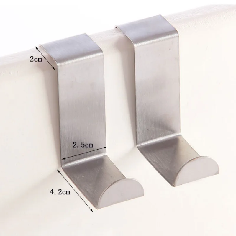 Нержавеющая сталь s-образный крючки над дверью Крючки вешалка для ящика для офиса кухонный шкаф крючки для одежды 2 шт
