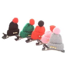 New Fashion Children Diamond Gift Cute Headwear Korean Wool Hat Hair Clips Cap Hairpins Girls Hair Accessories Women Barrettes