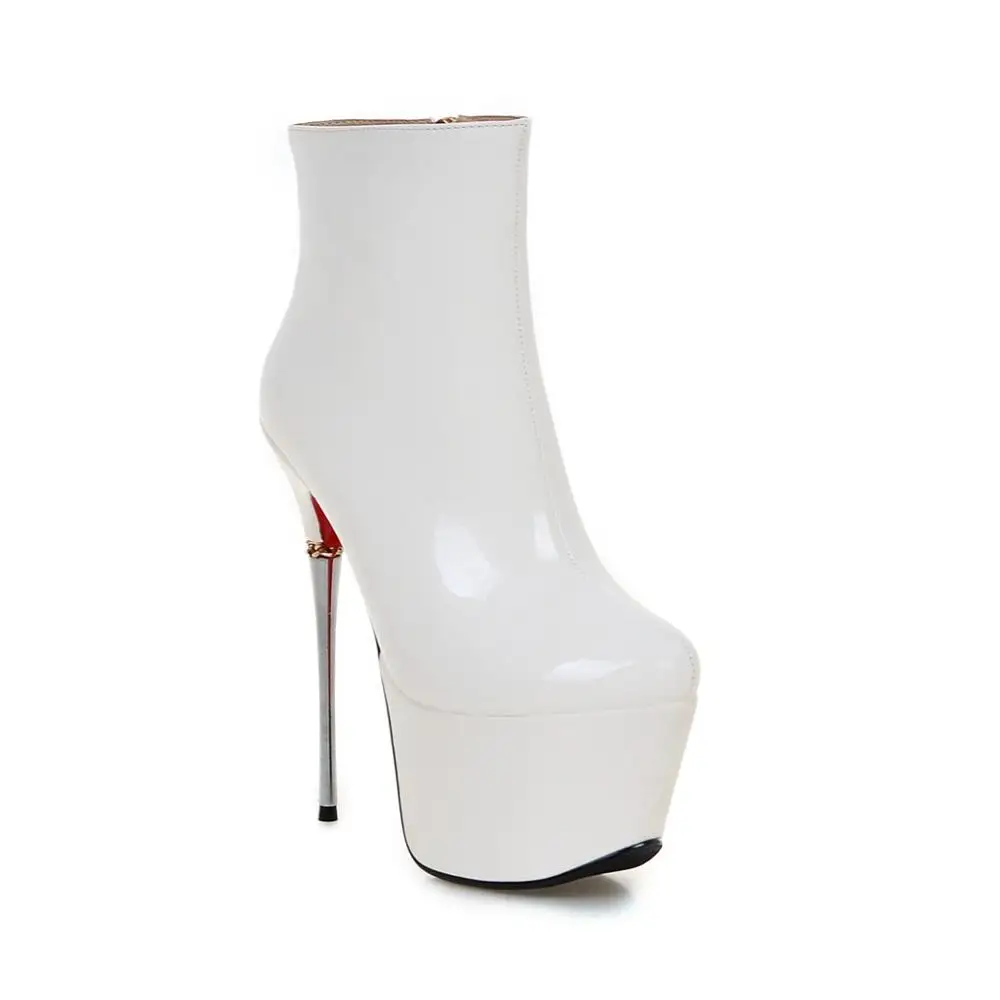 Оригинальное предназначение; очень пикантные женские ботинки; красивые ботинки с круглым носком на металлической шпильке; модная обувь; женская обувь; большие размеры США 3-10,5 - Цвет: EF05145