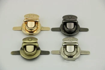 

10pcs/lot 4 colors Luggage hardware accessories bag mortise lock / hardware lock duck tongue lock metal twist lock switch