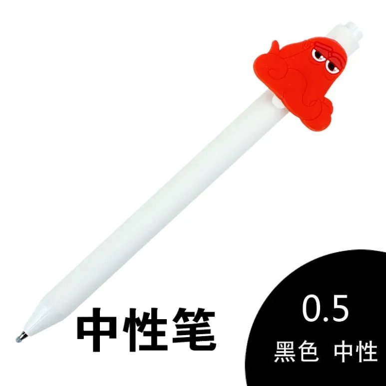 Найти Немо Акула конфетный цвет, матовый 0,5 мм черная гелиевая ручка обучения канцелярские шариковые ручки для детей - Цвет: 8