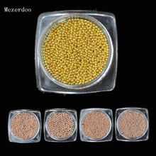 1 коробка розовое золото "икра" для ногтей Дизайн ногтей мини шар бусины Стразы для ногтей микро горный хрусталь кристалл 3d-украшения для ногтей