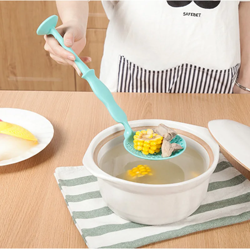 1 шт. кухонная посуда может стоить в форме человека ложка дуршлаг лапша Mein ложка пластиковые инструменты для приготовления пищи кухонная утварь A