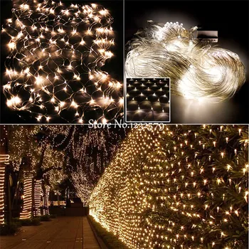 

3m*2m Net String Lights 200LED Net Mesh Decorative Fairy Lights Twinkle Lighting Christmas Wedding Party EU/US/UK/AU 220V/110V