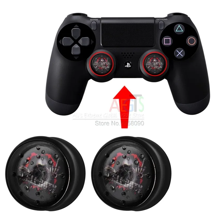 Желе PROCAP для Dualshock 4 PS4 контроллер Череп Призрак Thumb Stick ручка Защитная крышка кнопки в розницу посылка