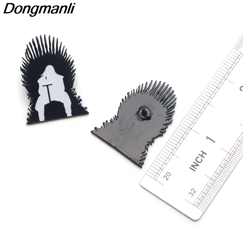 P3673 Dongmanli Игра престолов ТВ Железный Трон металлические эмалированные булавки и броши для нагрудного штыря рюкзак сумки значок крутые подарки