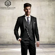 LN131 Custom Made Groom Formal suit Wedding suit for men Groomsman Suit Men Suits Jacket+Pants+Vest classic fit Bridegr