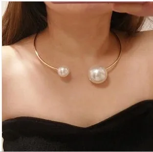 

2019 Moana Kolye Adorn Article Korea Joker Great Pearl Collar Short Necklace Female Exaggerated Personality Factory Direct Sale