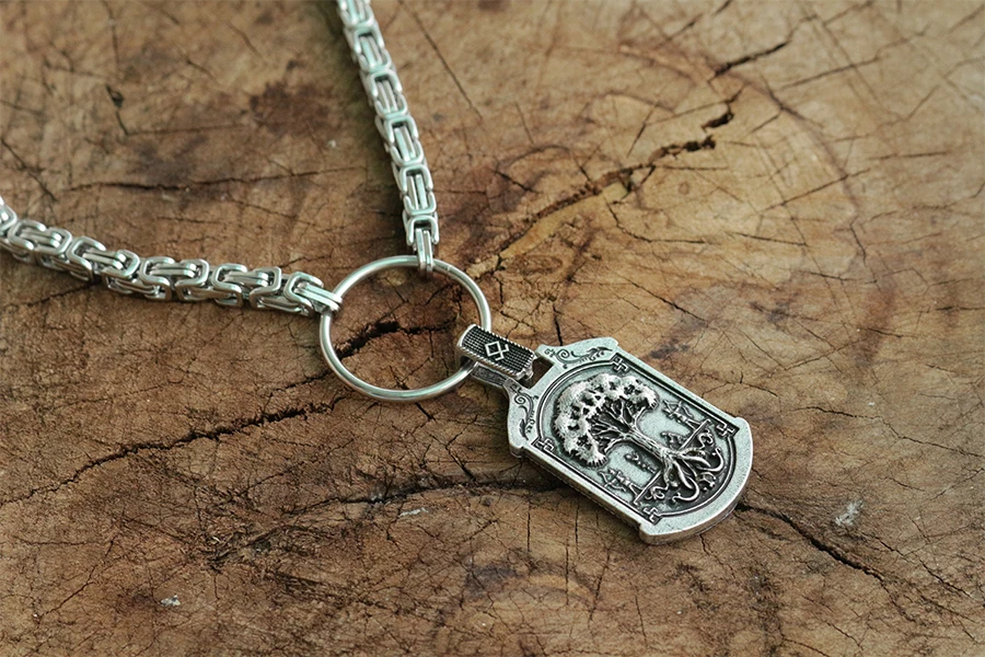 Викинг один волк норвежский кулон Valknut мужское ожерелье Vegvisir ювелирные изделия