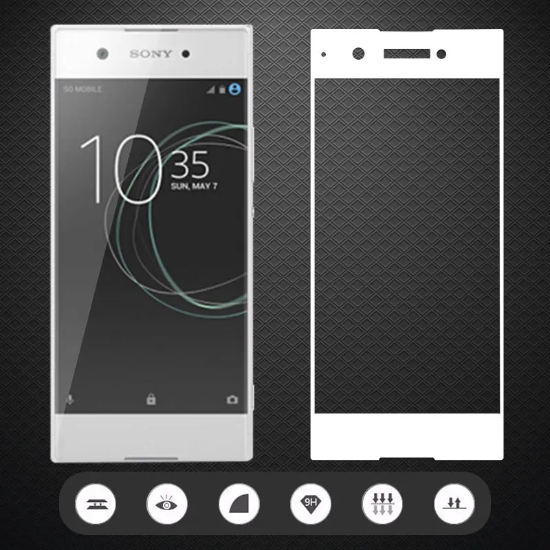 Полное покрытие закаленное стекло для Sony XA1 защита экрана Xperia / Dual G3112 5 0
