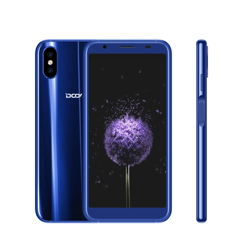 DOOGEE X55 смартфон с 5 дюймовым дисплеем процессором MT6580 Android 7 1 8 Мп 2800 мАч ОЗУ ГБ ПЗУ 16