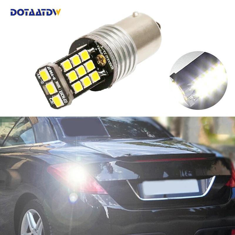 1x P21W LED 1156 BA15S светодиодные лампы Автомобильные фары Задний стоп сигнал для peugeot 307