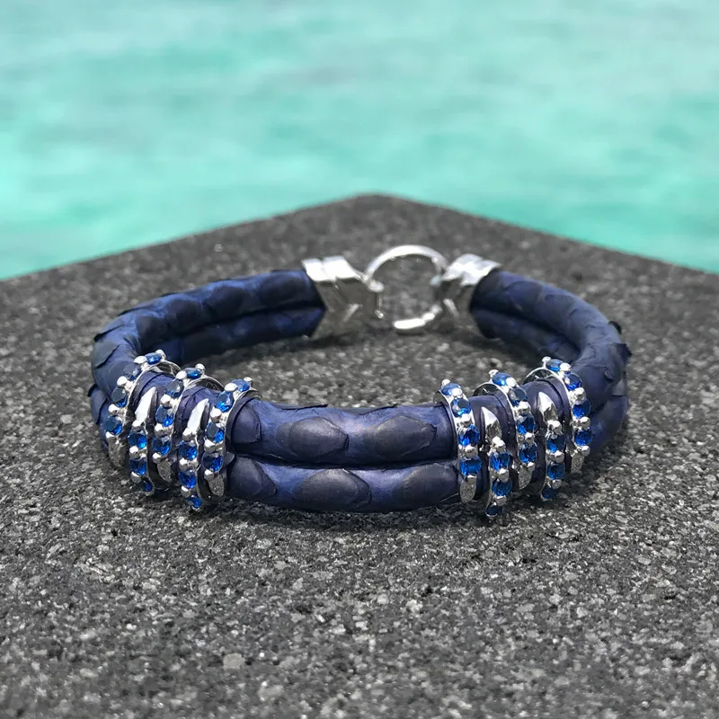 lucury python leather bracelet for men -VSST-01 (7)