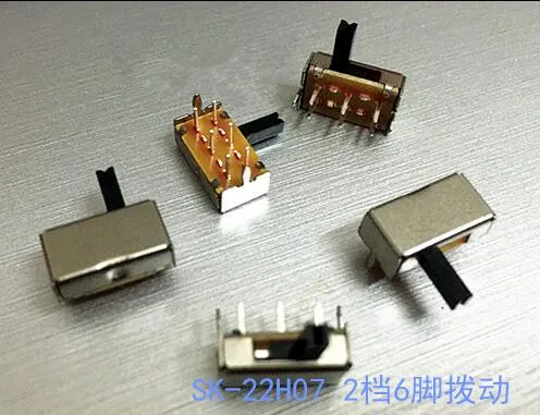 100PCS SK-22H07 6mm High Side Toggle switch 2P2T 2 Position Slide Switch 6 Pin DC 50V 0.3A SK22H07 . | Обустройство дома