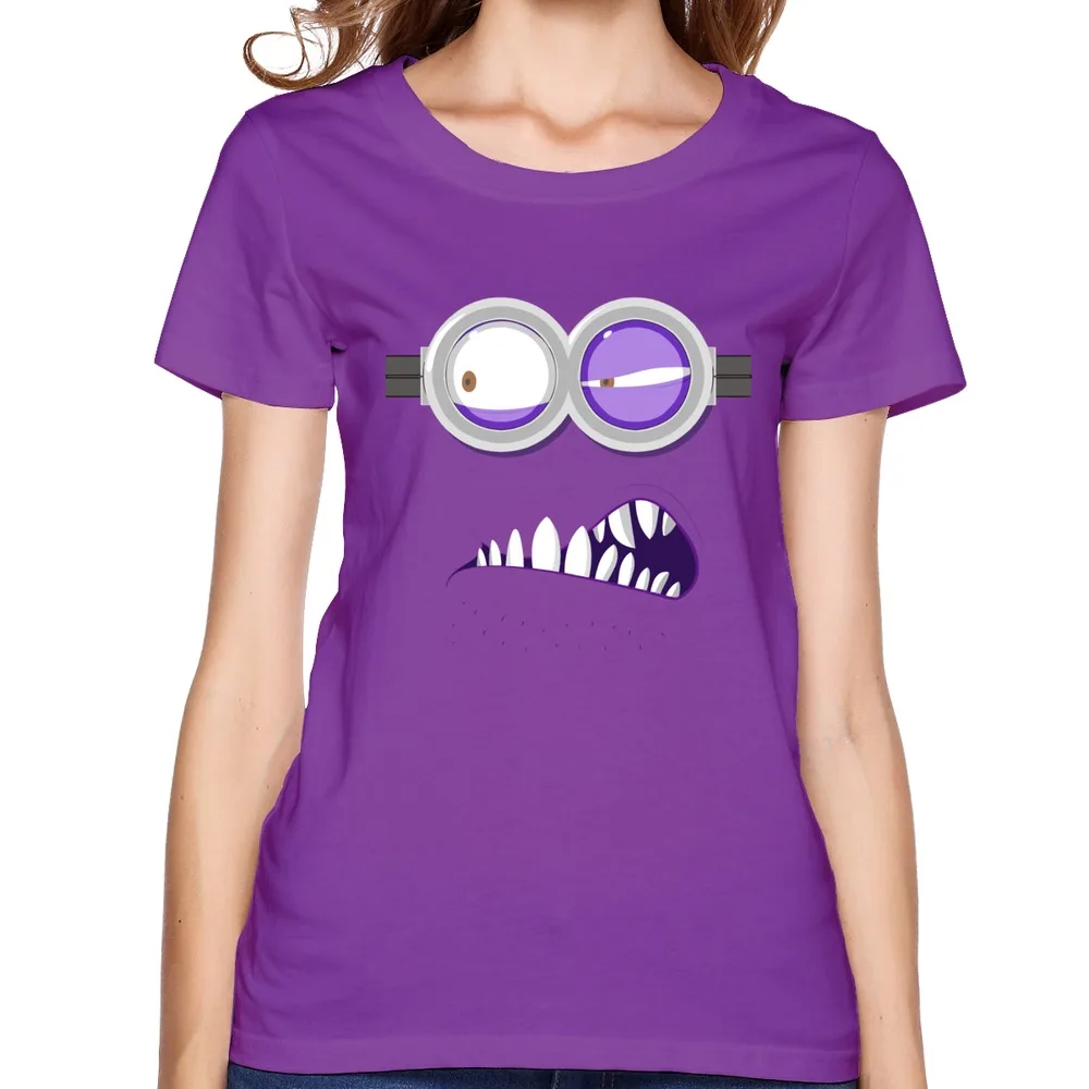 Custom Minion Women's T Shirt Despicable Me Donny T Shirts Women Purple