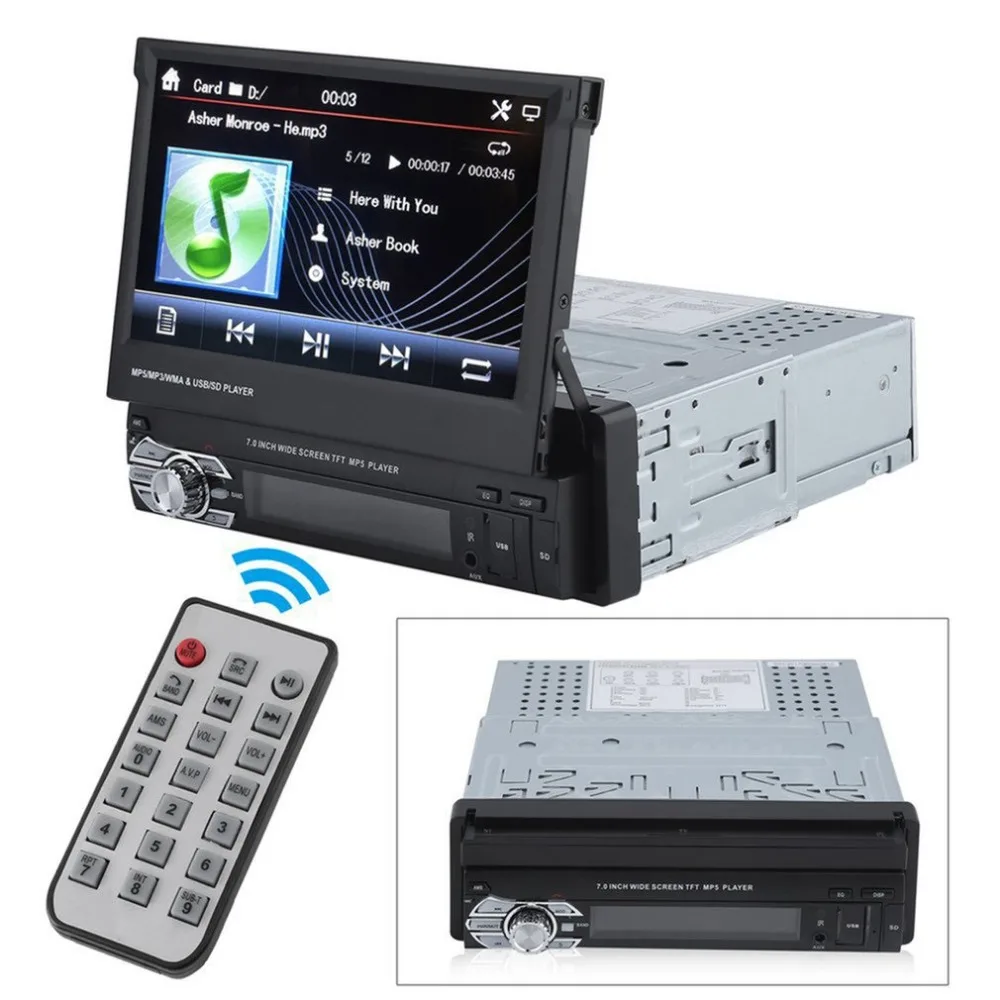 

7 Inch Car MP5 Player Bluetooth Stereo Digital Car Radio USB2.0 Portable Multimedia Detachable Music Player Universal