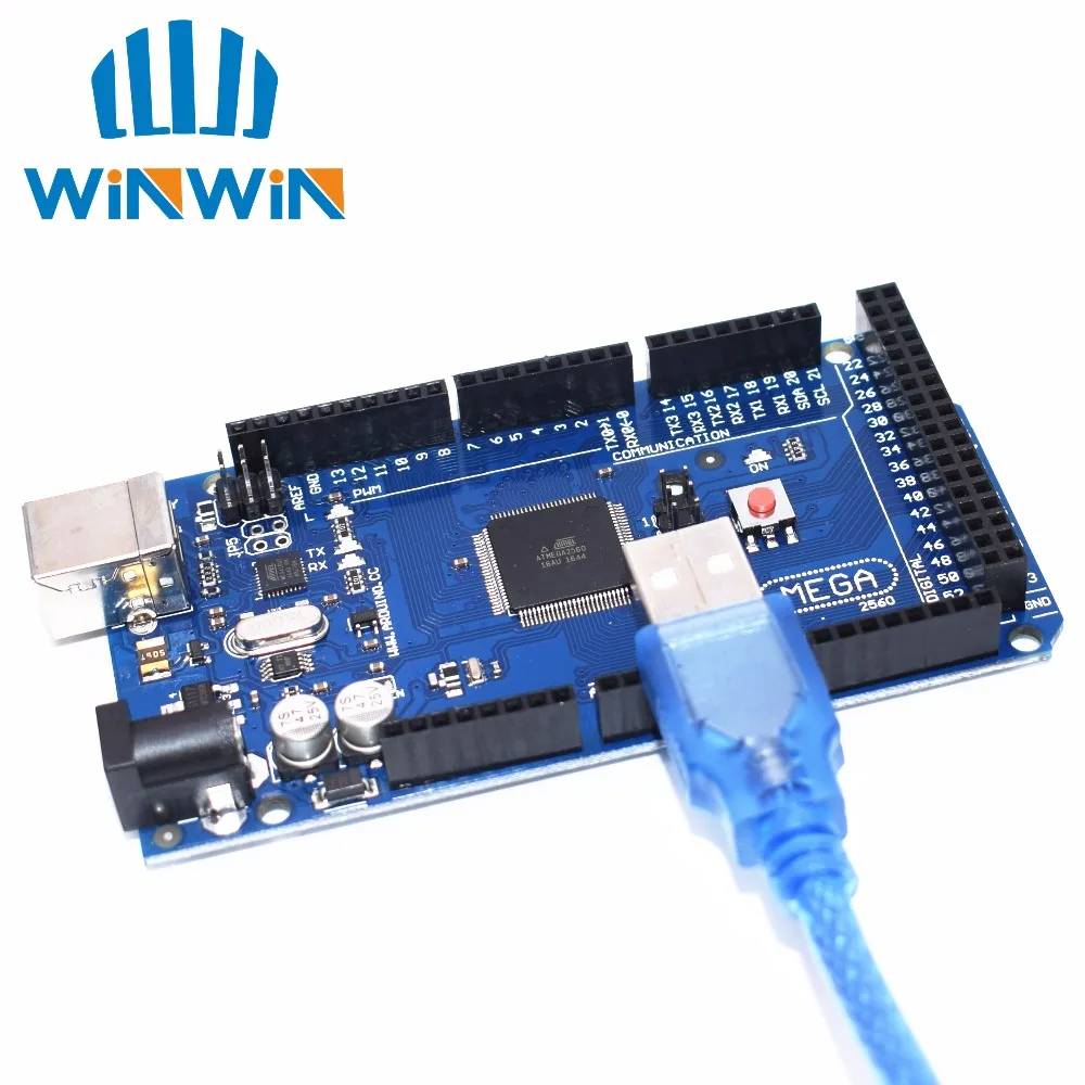 

5sets Mega 2560 R3 Mega2560 REV3 ATmega2560-16AU,5pcs ATMEGA16U2-MU Board + 5pcs USB Cable compatible